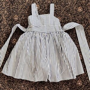 Only Little Once Blue and White Stripped Sundress